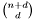 $\binom{n+d}{d}$